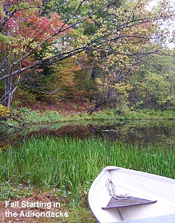 Fall color starts in the Adirondacks