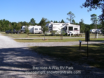 RVing in Bay Hide Away RV Park, MS