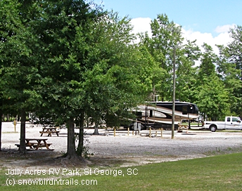 Jolly Acres Campground off I-95 near St George, SC