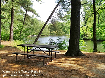 Camping on the Schroon River in the Adirondack Mountains