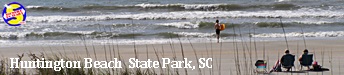 On the beach at Huntington Beach State Park