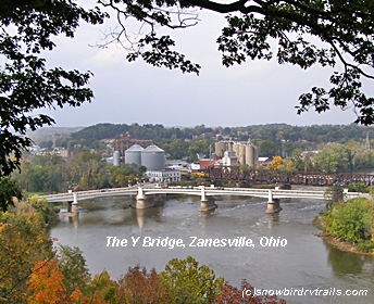 Bridge view from Putnam Hill Park, Zanesville