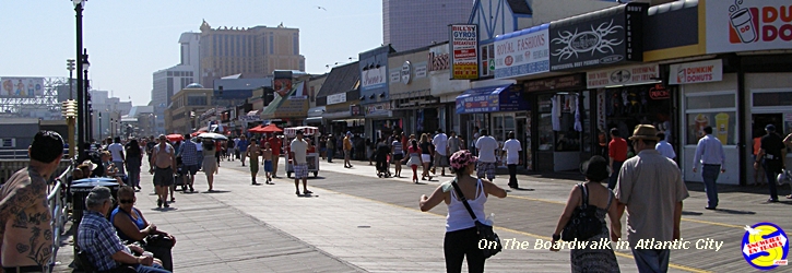 On The Boardwalk in Atlantic City, New Jersey