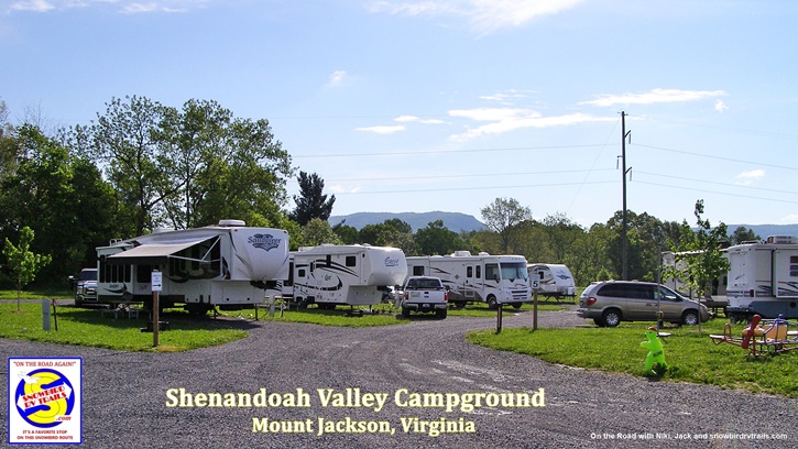 Snowbird RV stopover in Mount Jackson Virginia