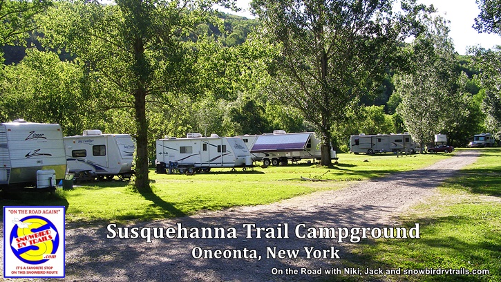 Snowbird RV stop #1 in Oneonta, NY