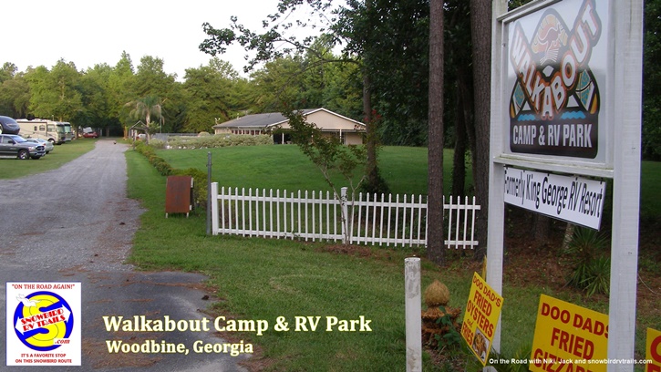 Snowbird RV stop #6 in Woodbine, GA