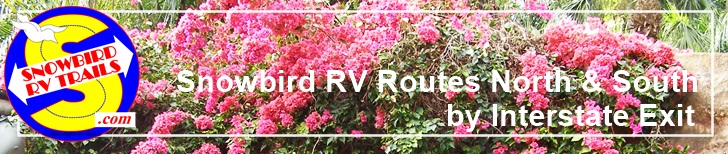 RV Snowbird route by the Exit