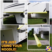 Using your noodle to pevent RV head bumps