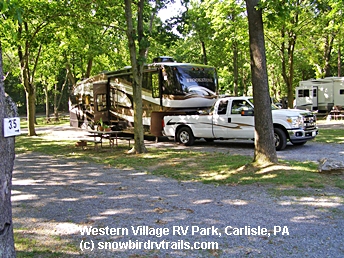 Great Economical RV Park just off I-81 in Carlisle, PA