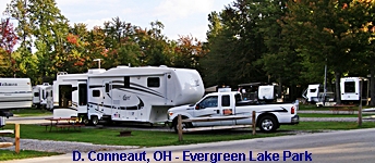 RV Park near Lake Erie just off I-90 in Conneaut, OH