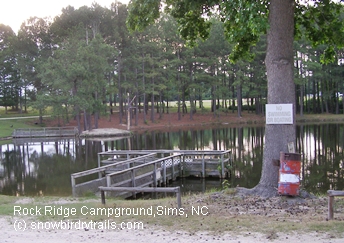 Duck pond at Rock Ridge Campground just off I-95 in Sims, NC
