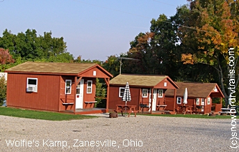 Cabins at Wolfies Kamping, Zanesville