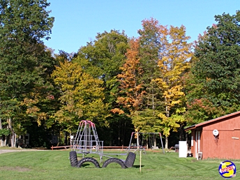 Kiddy playground at Susquehanna Trail Campground, Oneonta, NY