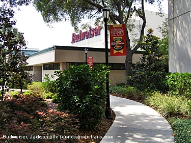 Budweiser Brewery Tour near Pecan Park RV Resort just off I-95 in Jacksonville, FL