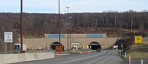 Mountain tunnel on I-76